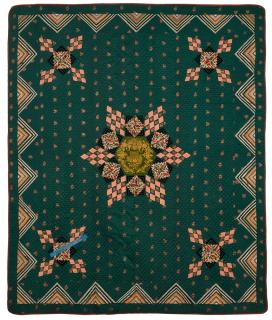 Appraisal: Tennessee State Fair st Prize quilt silk and velvet star