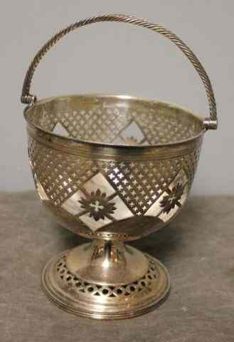 Appraisal: STERLING Basket Approx troy oz From a Park Avenue NYC