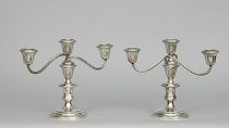 Appraisal: S Kirk Sons Sterling Silver Interchangeable Candelabra Pair of sterling