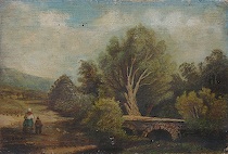 Appraisal: C H Reed Continental School th Century Landscape with stream