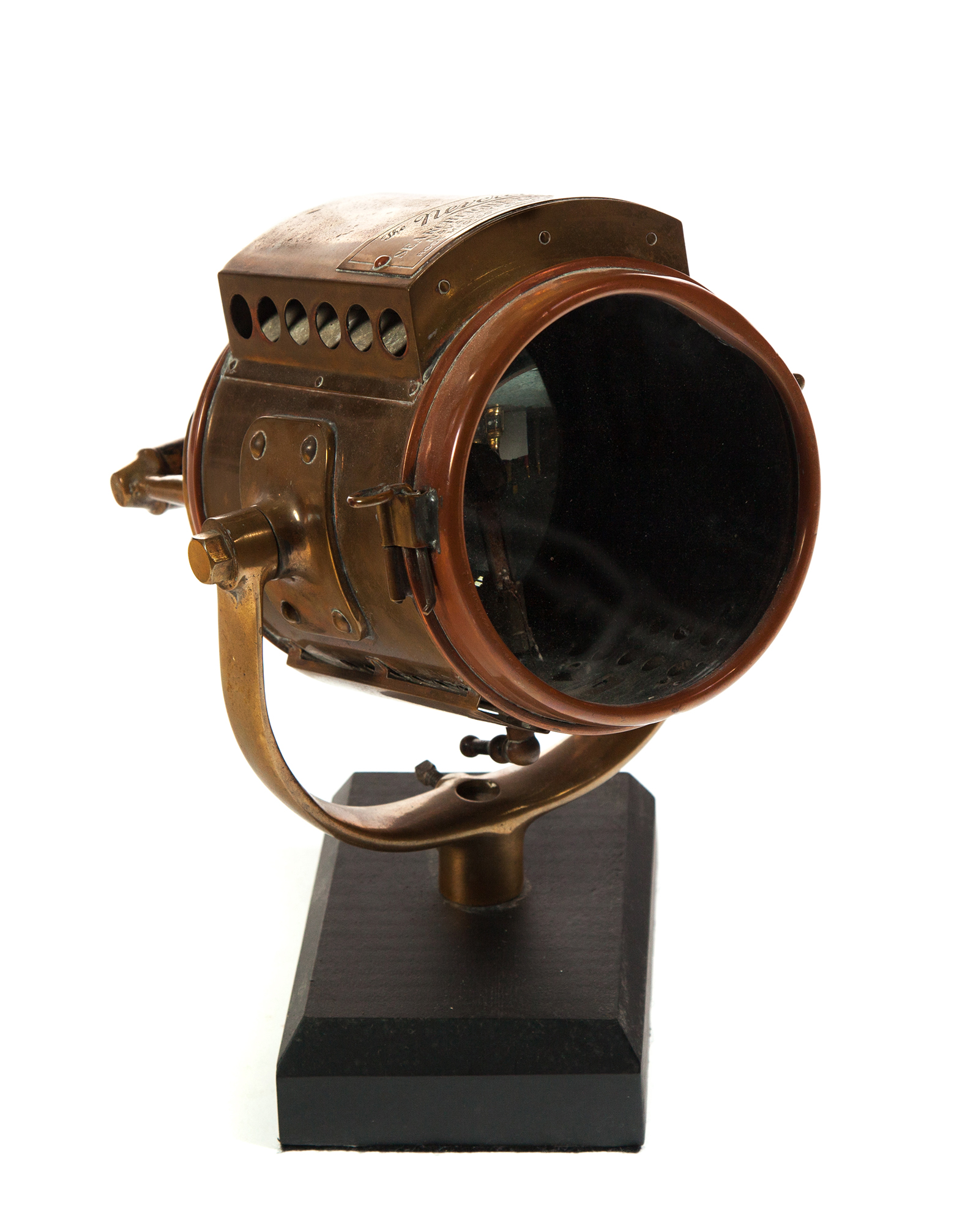 Appraisal: AMERICAN NAVAL SEARCHLIGHT Ca brass The Neverout Searchlight Projector Naval