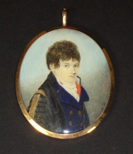 Appraisal: An early th century portrait miniature of a gentleman wearing