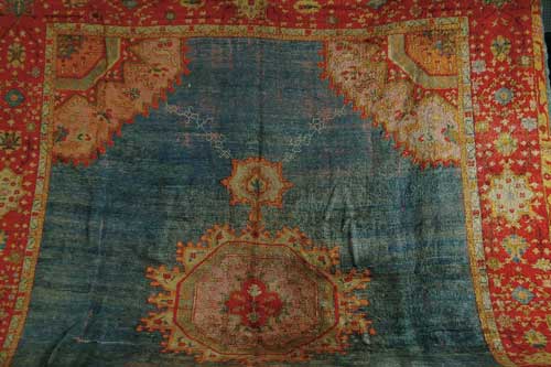 Appraisal: LARGE OVERSIZE ORIENTAL RUG Possibly an Oushak or Mahal Central