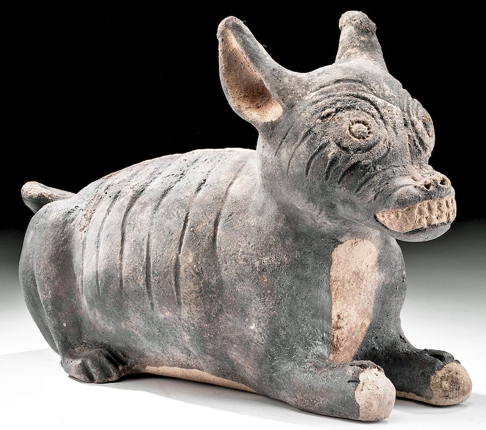 Appraisal: Adorable Chancay Pottery Hairless Dog Pre-Columbian Peru Chancay culture ca