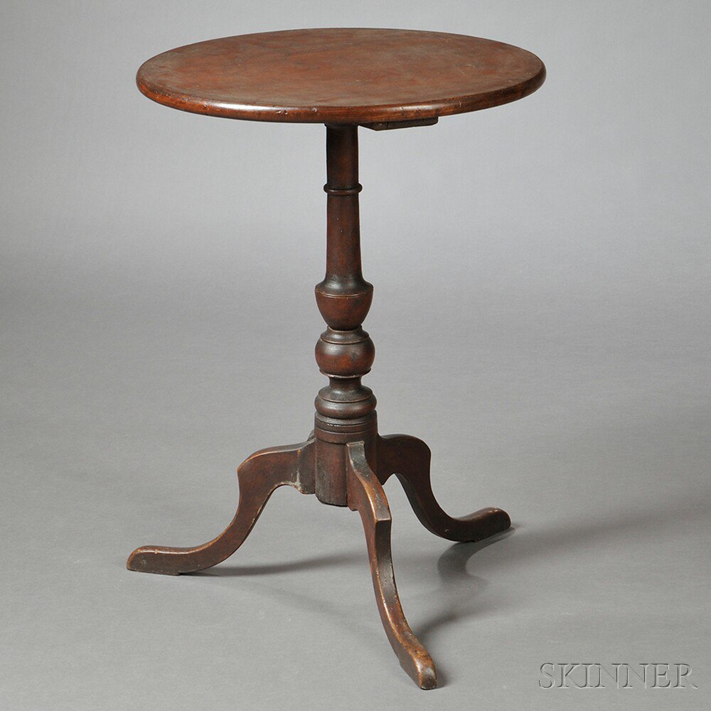 Appraisal: Federal Cherry Candlestand possibly Vermont early th century the circular