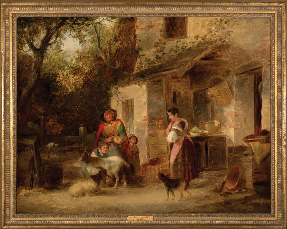 Appraisal: William Shayer I British - Goat Farmers oil on canvas