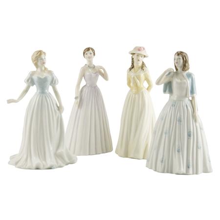 Appraisal: Group of Four Royal Doulton Porcelain Figures of Ladies Estimate