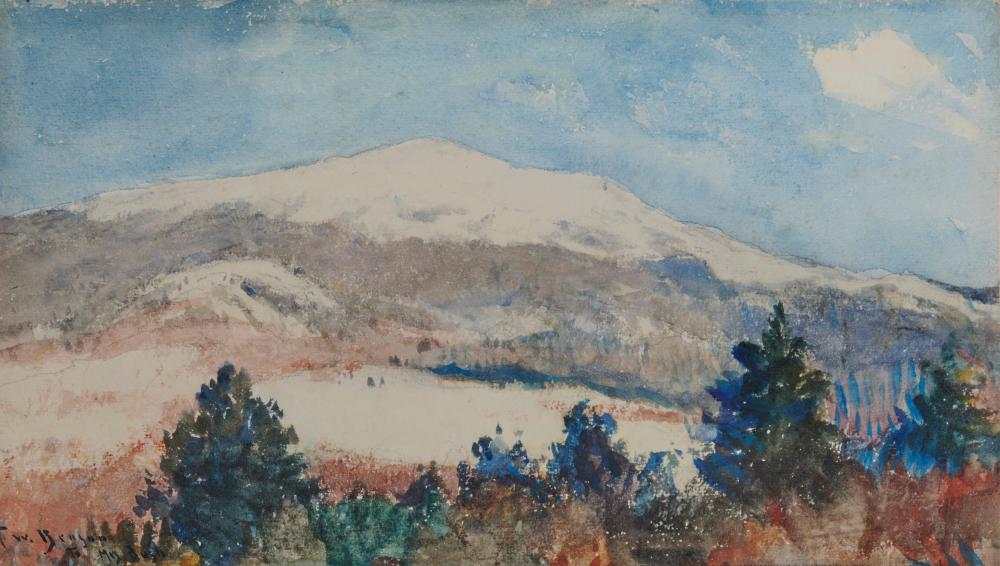 Appraisal: FRANK WESTON BENSON American - Mount Monadnock watercolor signed and