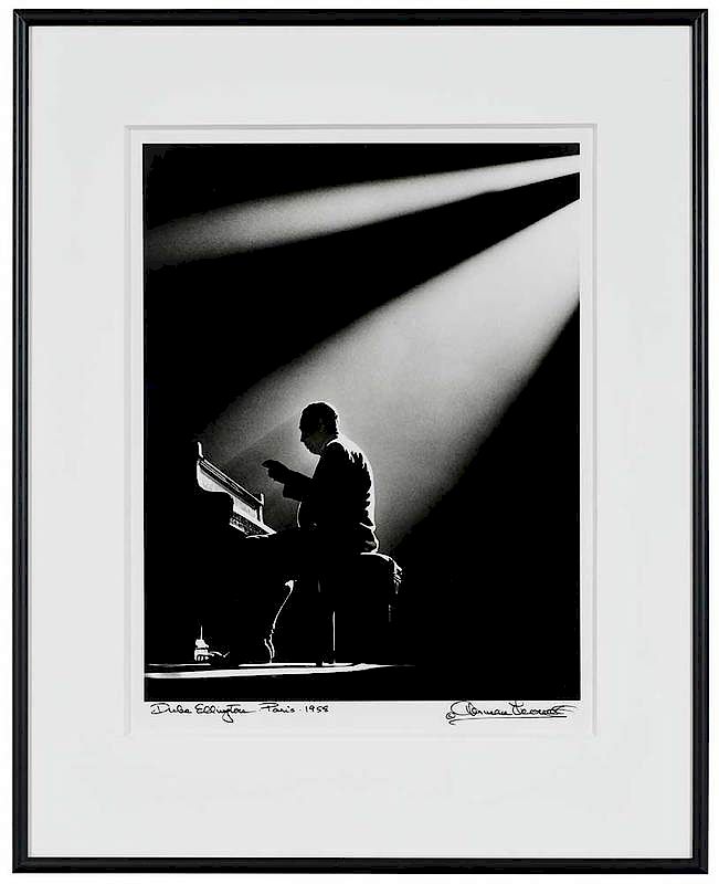 Appraisal: Herman Leonard American - Duke Ellington Paris signed recto lower