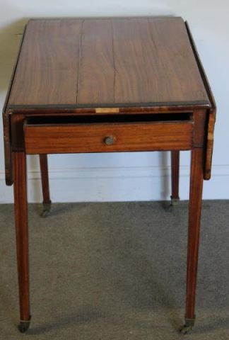 Appraisal: Antique Satinwood Pembroke Table WithRosewood banding A nice early table