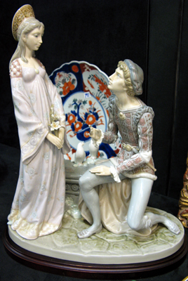 Appraisal: A LLADRO GLAZED PORCELAIN FIGURAL GROUP of a young lady