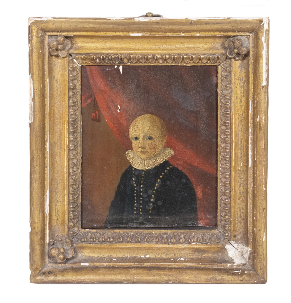 Appraisal: LATE TH C ENGLISH PORTRAIT OF A BOY Elizabethan Era