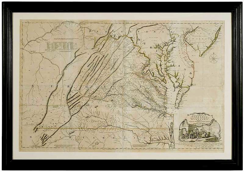 Appraisal: Fry Jefferson Map of Virginia Joshua Fry circa - and