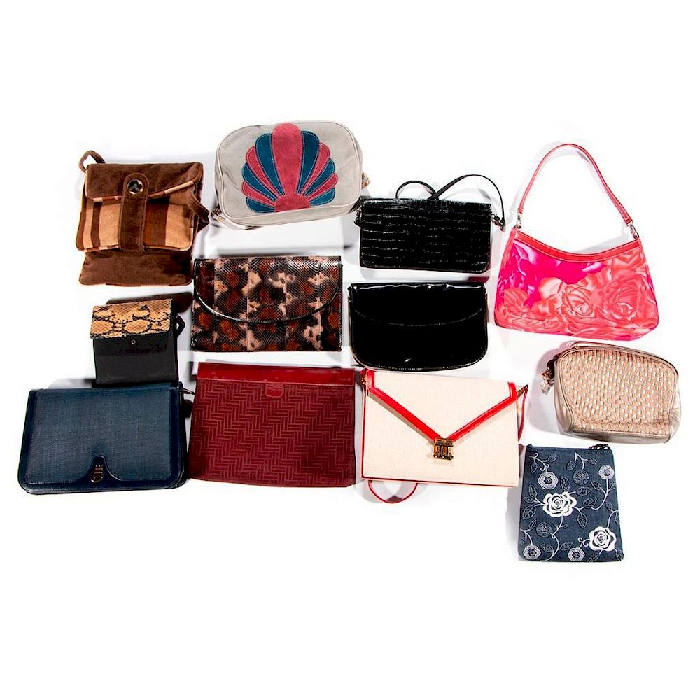 Appraisal: Assorted Leather Fabric Handbags including Pierre Cardin Jennifer Moore and