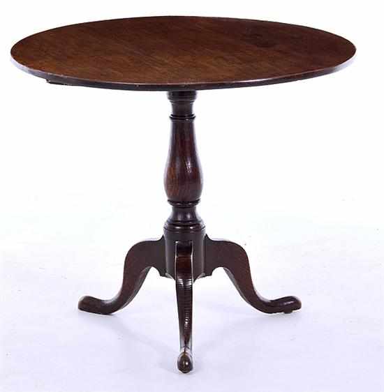 Appraisal: Georgian style oak and elm table late th century circular