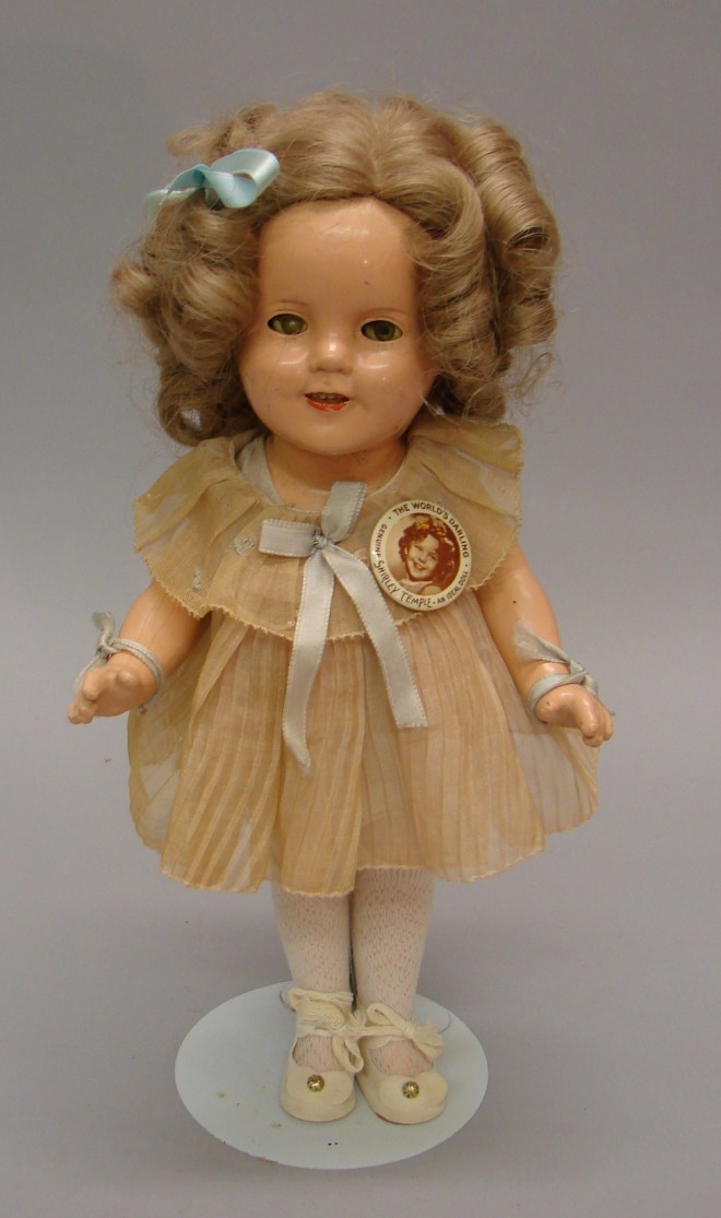 Appraisal: Compo doll marked on back of head SHIRLEY TEMPLE torso