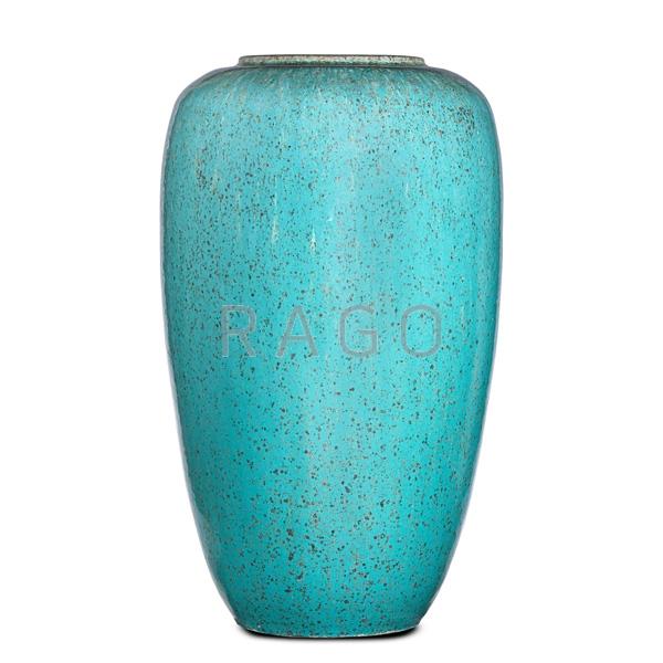 Appraisal: GALLOWAY Large vase turquoise glaze Condition Report Excellent condition