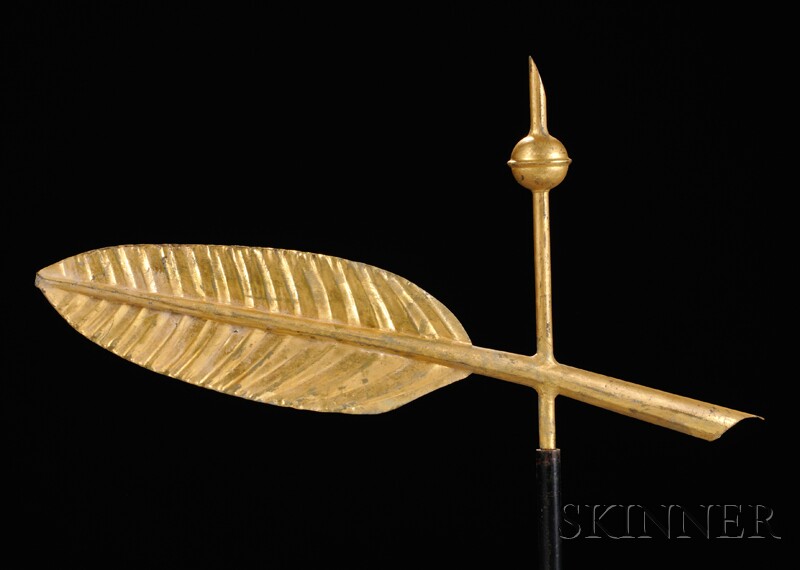 Appraisal: Gilt Copper Quill Pen Weathervane America late th early th