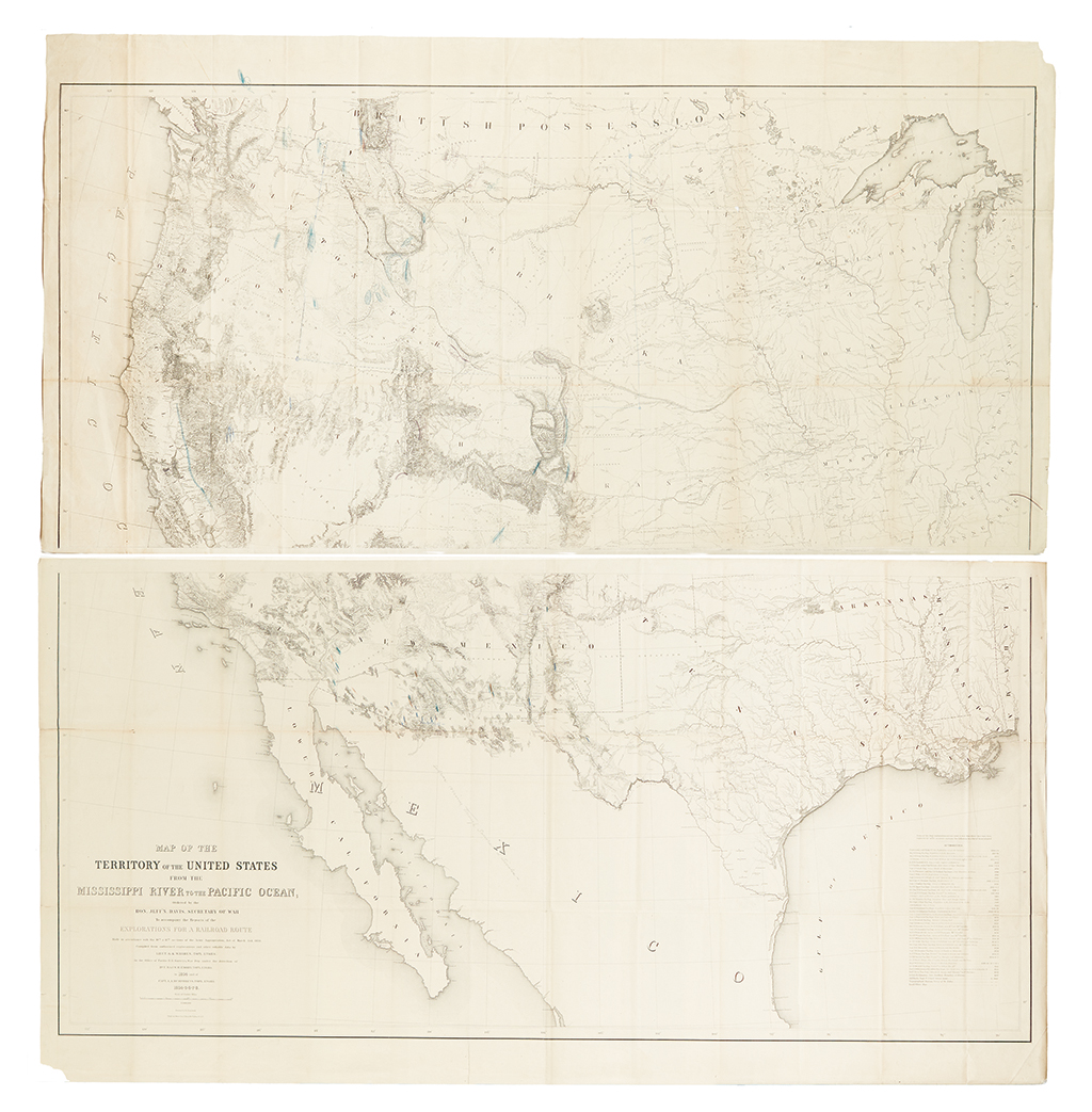 Appraisal: AMERICAN WEST Warren Gouverneur Kemble Map of the Territory of