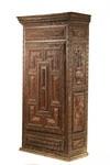 Appraisal: WARDROBE - Circa twig decorated single door wardrobe Heavily decorated