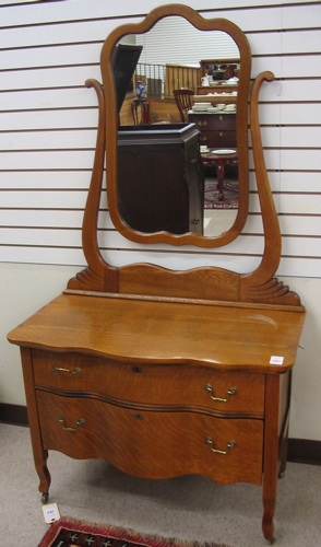 Appraisal: LATE VICTORIAN OAK DRESSER WITH MIRROR American late th early