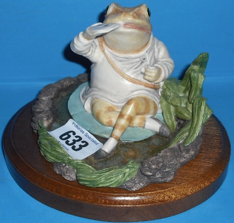 Appraisal: Beswick Beatrix Potter Studio Sculpture Mr Jeremy Fisher on Wooden