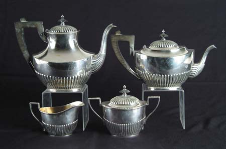 Appraisal: FOUR PIECE GORHAM SILVER PLATED TEA SET Set consists of