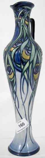 Appraisal: Moorcroft Ewer decorated in the Peacock design by Racheal Bishop