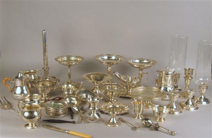 Appraisal: Assorted American sterling silver and silver plate tablewares th Century