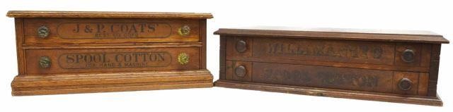 Appraisal: lot of American countertop oak spool cabinets late th c