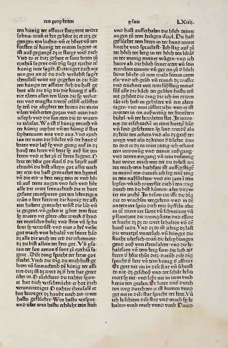 Appraisal: Bible German Biblia Germanica ff from part II of present