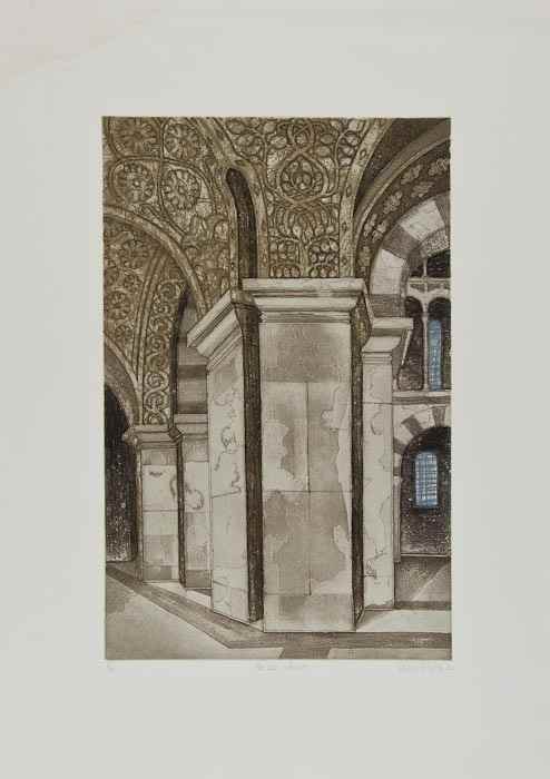 Appraisal: Valerie Thornton - Aachen Interior etching with aquatint printed in