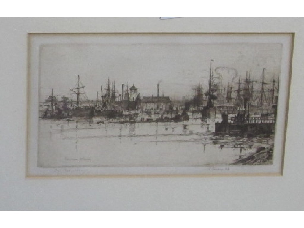 Appraisal: SIR DAVID YOUNG CAMERON Steel engraving 'Clyde from Govan' signed