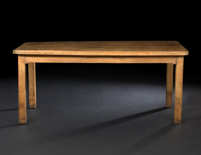 Appraisal: Provincial Elm Farmhouse Table second quarter th century the rectangular