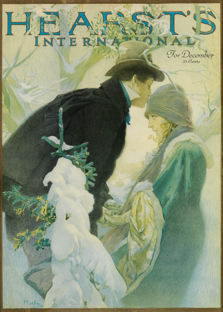 Appraisal: ALPHONSE MUCHA - HEARST'S INTERNATIONAL FOR DECEMBER Magazine cover x