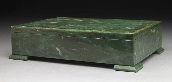 Appraisal: Nephrite Presentation Box Ural Mountains Russia Fabricated in Russia from