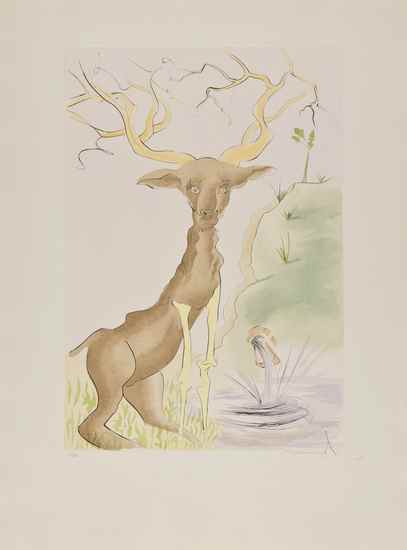 Appraisal: Salvador Dal - The Stag Reflected in the Water m