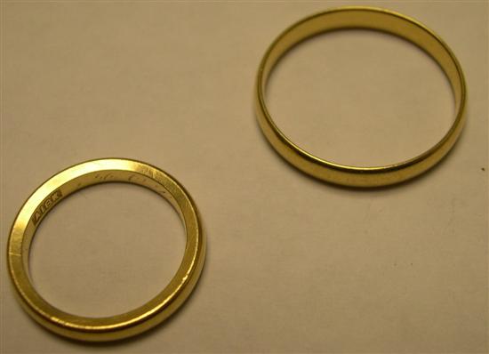 Appraisal: JEWELRY K yellow gold wedding band mm wide K yellow