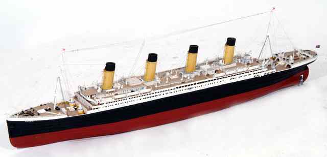 Appraisal: A HAND MADE MODEL OF R M S TITANTIC fully