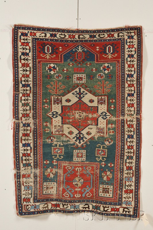 Appraisal: Fachralo Kazak Prayer Rug Southwest Caucasus second half th century