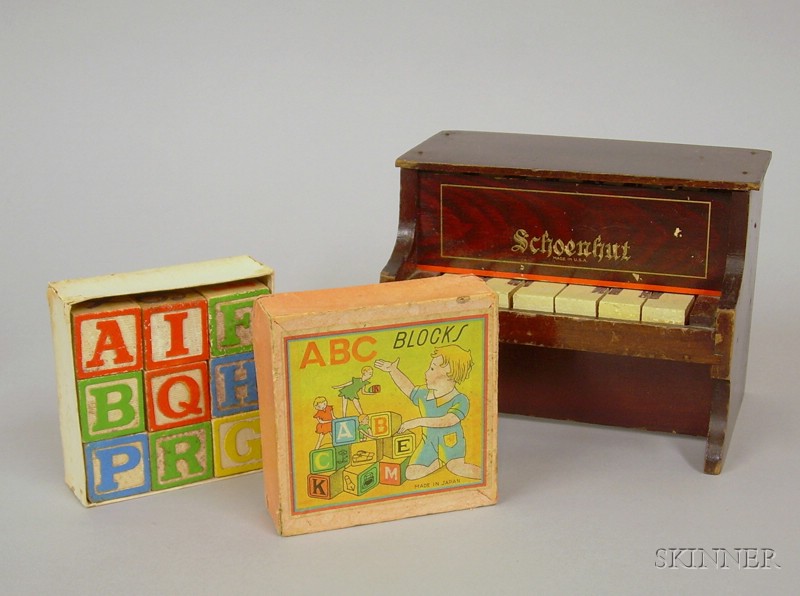 Appraisal: Petite Schoenhut Toy Piano and a Small Set of Wooden