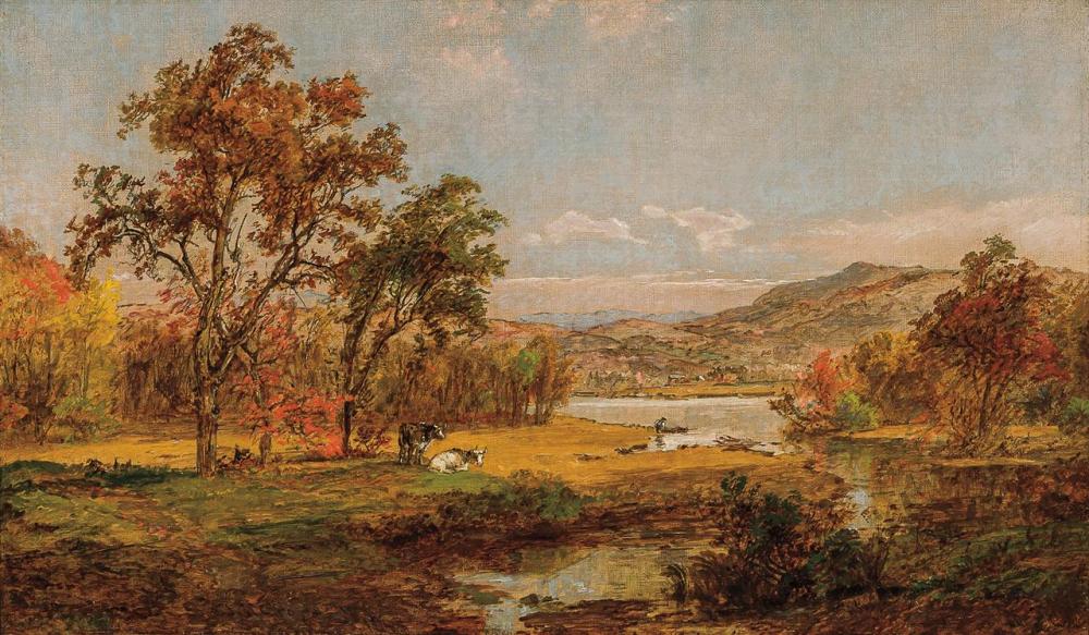 Appraisal: JASPER FRANCIS CROPSEY American - Delaware River oil on canvas