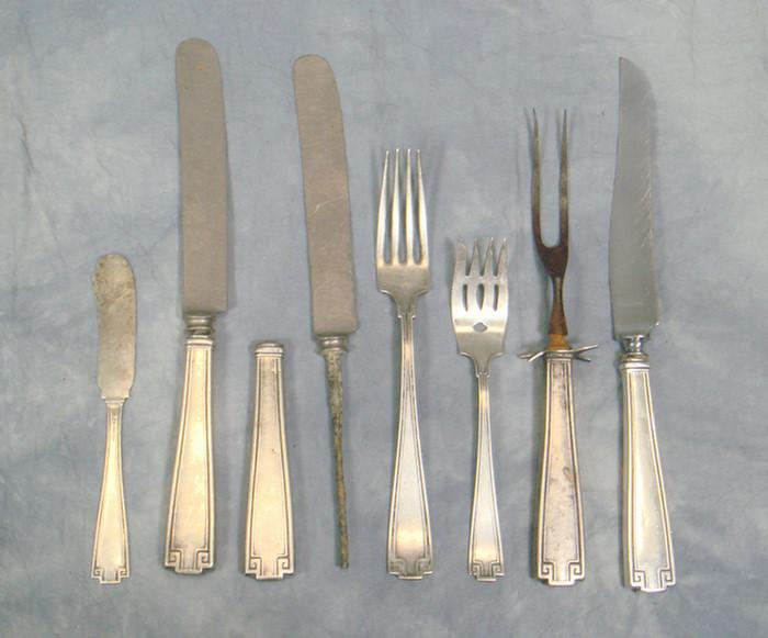 Appraisal: pcs Gorham Etruscan sterling silver flatware c o each dinner