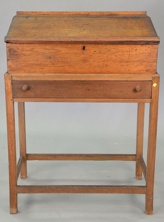 Appraisal: Counting House clerks desk on frame with drawer and interior