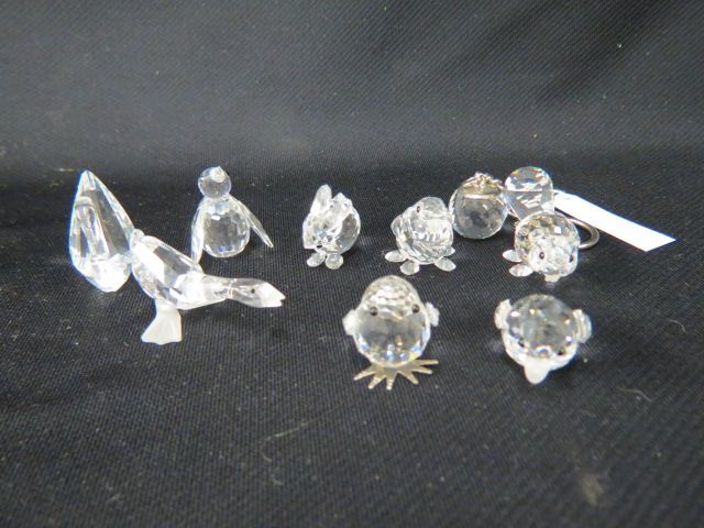 Appraisal: Swarovski Crystal Figurines miniatureanimals birds and angel plus a key