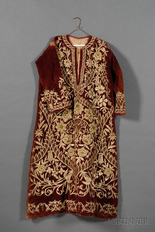 Appraisal: Continental Metallic-thread Embroidered Ecclesiastical Robe th century elaborately worked throughout