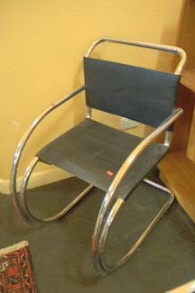 Appraisal: PAIR OF BAUHAUS CHROME AND LEATHER CHAIRS