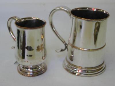 Appraisal: AN OLD SHEFFIELD PLATED TANKARD th century maker N Smith