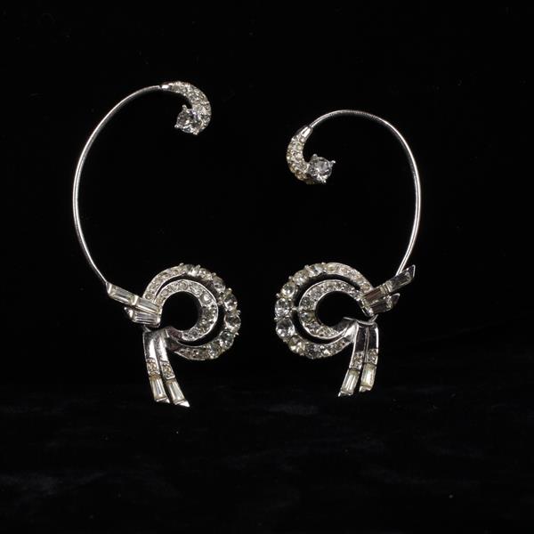 Appraisal: Boucher Diamante Art Deco Ear Cuff Wrap Earrings