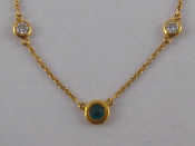 Appraisal: Tiffany Co An carat gold emerald and diamond necklace from